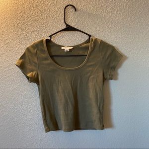 Green Crop Top